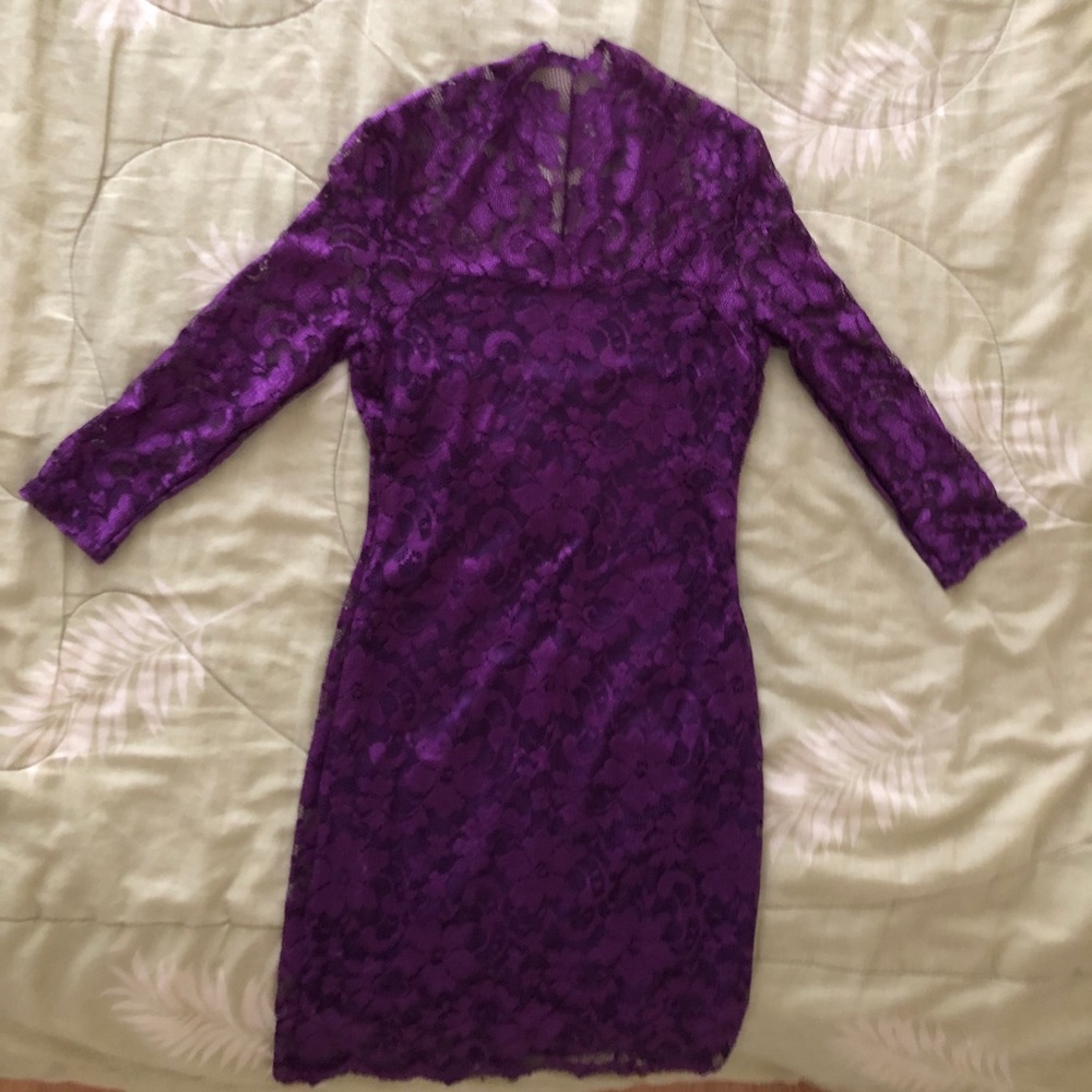 Purple mini dress